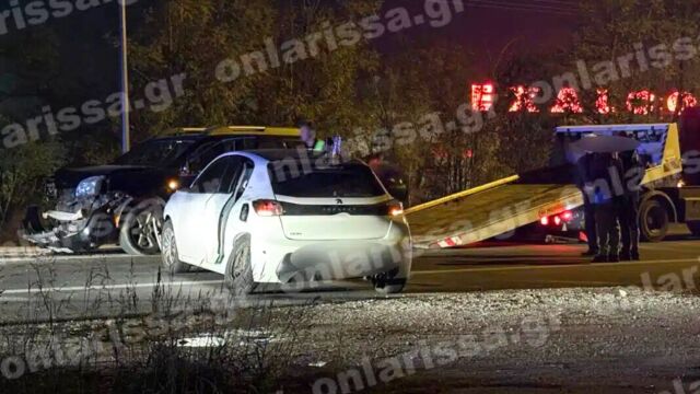 Σοβαρό τροχαίο στη Λάρισα: Τέσσερις τραυματίες μετά από μετωπική σύγκρουση οχημάτων