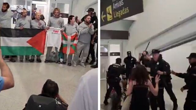 Ισπανία: Επεισοδιακή άφιξη ακτιβιστών του στολίσκου της Γάζας - Ξύλο με γκλομπ μέσα στο αεροδρόμιο (Βίντεο)