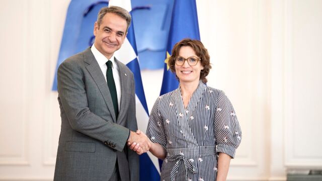 Κυριάκος Μητσοτάκης: Συνάντηση με την Ευρωπαία Επίτροπο Περιβάλλοντος Τζέσικα Ρόσγουελ για την κλιματική κρίση και την διαχείριση των υδάτων (Εικόνες  Βίντεο)