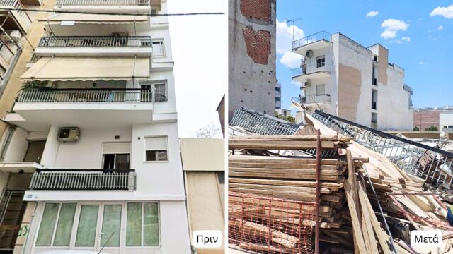 Πετράλωνα: Έτσι ήταν η πολυκατοικία πριν καταρρεύσει (Εικόνα)