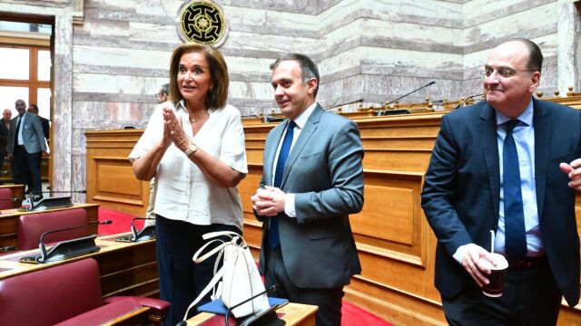 Ντόρα Μπακογιάννη: Εμφανίστηκε να περπατά ξανά χωρίς την πατερίτσα της - Συγκίνηση μεταξύ των βουλευτών της ΝΔ (Εικόνες)