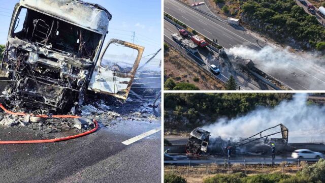 Θανατηφόρο τροχαίο στην Αθηνών - Λαμίας: Σοκαριστικές εικόνες από τη στιγμή του δυστυχήματος - Κάηκε ολοσχερώς η μια νταλίκα (Εικόνες & Βίντεο)
