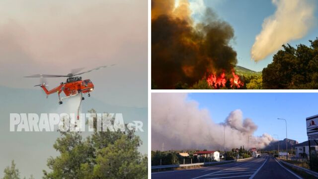 Live Φωτιές: Δύο τα βασικά μέτωπα στη Δυτική Αττική - Στον Άγιο Νεκτάριο και πάνω από τα Μέγαρα η μάχη με τις φλόγες, αναζωπύρωση στο Σκλαβούνο (Εικόνες & Βίντεο)