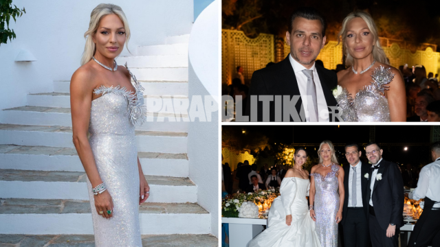 Χρήστος Αποστολόπουλος & Εβίνα Τσακίρη: Η οσκαρική εμφάνιση της Ροής Αποστολοπούλου, ο κουμπάρος αδερφός και οι λαμπεροί καλεσμένοι (Εικόνες)