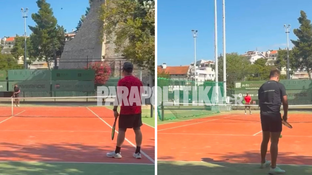 Άδωνις Γεωργιάδης και Στέφανος Κασσελάκης μαζί για τένις - Σε εξαιρετική φόρμα και οι δύο (Εικόνες)