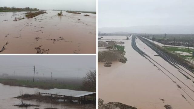 Στο μάτι της κακοκαιρίας Byron η Θεσσαλία: Πλημμύρισε το Ανωχώρι Φαρσάλων, κόπηκε στα δύο το Ευύδριο - Προβλήματα και στο σιδηροδρομικό δίκτυο (Εικόνες & Βίντεο)