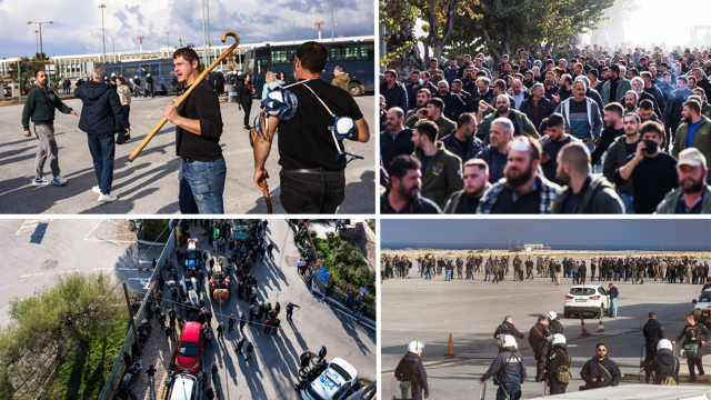 Αγρότες: Απομακρύνθηκαν από την πίστα του αεροδρομίου του Ηρακλείου - Τραυματίες αστυνομικοί από τα επεισόδια (Live οι εξελίξεις)