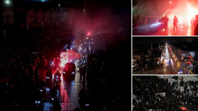 ΠΑΟΚ: Ραγίζουν καρδιές οι εικόνες με την πομπή χιλιάδων φιλάθλων στην Τούμπα για τους 7 αδικοχαμένους οπαδούς (Βίντεο)