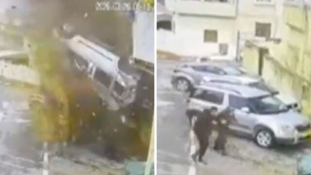 Ισραήλ: Πύραυλος χτυπάει αυτοκίνητο και το εκσφενδονίζει ψηλά στον αέρα (Βίντεο)