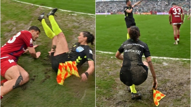 Τουρκία: Ποδοσφαιριστής έκανε τάκλιν και πήρε... παραμάζωμα τη βοηθό διαιτητή (Βίντεο)