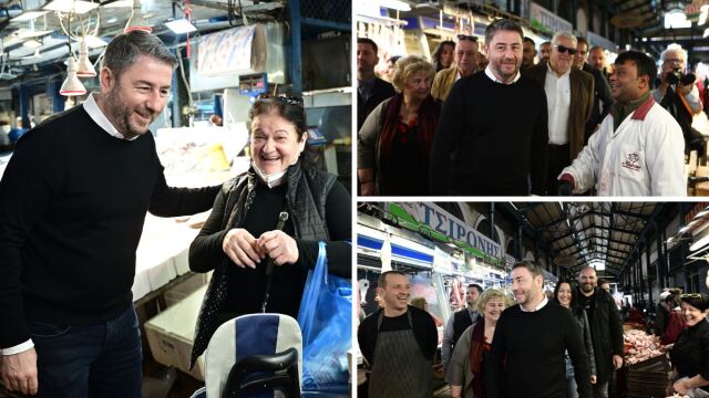 Στη Βαρβάκειο ο Νίκος Ανδρουλάκης: 