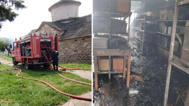 Φωτιά σε νεκροταφείο στα Ιωάννινα, κάηκε το οστεοφυλάκιο (Εικόνες  Βίντεο)