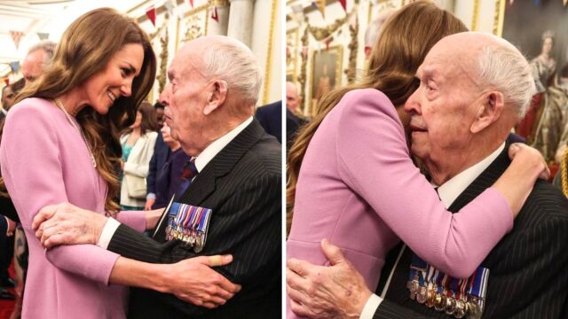 Κέιτ Μίντλετον: Η συγκινητική στιγμή που αγκαλιάζει 88χρονο Βρετανό στο Παλάτι του Μπάκιγχαμ (Εικόνες  Βίντεο)