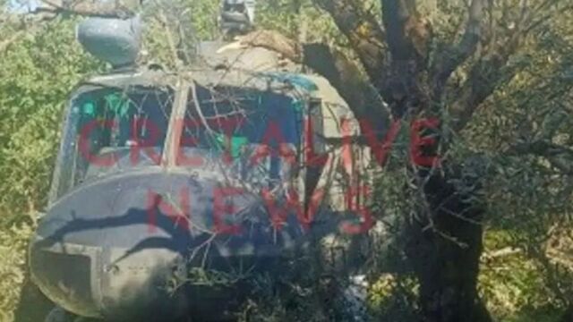 Αναγκαστική προσγείωση στρατιωτικού ελικοπτέρου στην Κρήτη: Ελιά πέρασε στην καμπίνα  - Το χρονικό του συμβάντος (Εικόνες)