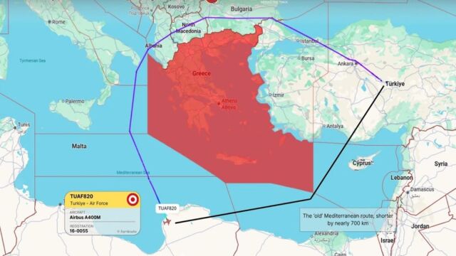 Τουρκικό Airbus 440 απέφυγε την Ελλάδα και τον ανατολικό διάδρομο για να φτάσει στη Λιβύη: Πώς ερμηνεύεται η κίνηση