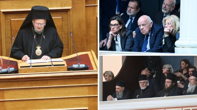 Συνωστισμός στα θεωρεία της Βουλής για την ιστορική ομιλία Βαρθολομαίου (Εικόνες)