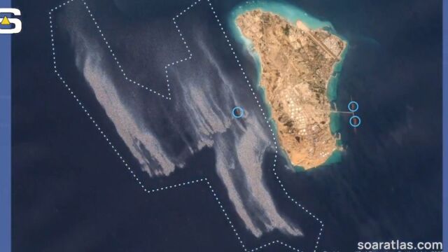 Μεγάλη πετρελαιοκηλίδα στον Κόλπο, ανοικτά του νησιού Χαργκ - 