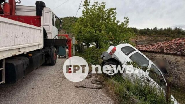 Απίστευτο τροχαίο στην Καστοριά: Αυτοκίνητο 