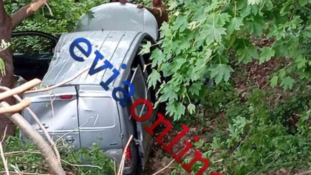 Τροχαίο στην Εύβοια: Αυτοκίνητο έπεσε σε χαράδρα 10 μέτρων, μία τραυματίας