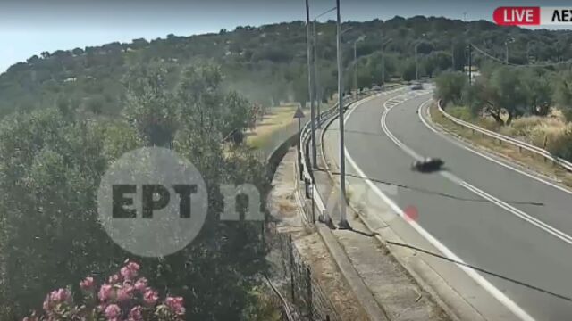 Μυτιλήνη: Η στιγμή που η μηχανή χτυπάει σε κράσπεδο και κολώνα - Θρήνος για τον 16χρονο και τον 18χρονο που σκοτώθηκαν (Βίντεο)