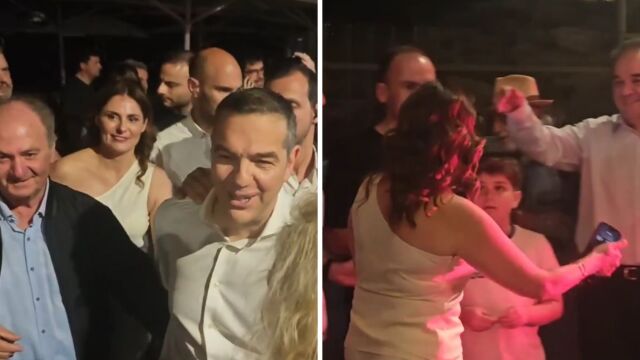 Στο πλευρό του Αλέξη Τσίπρα η Μπέτυ Μπαζιάνα - Η εντυπωσιακή εμφάνιση με το λευκό σύνολο (Βίντεο)
