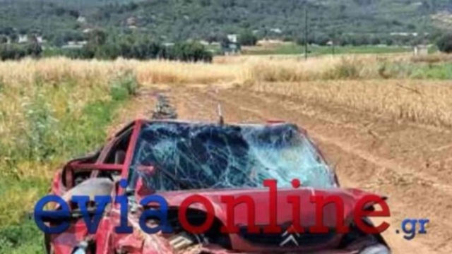 Εύβοια: Τροχαίο με δύο τραυματίες - Αγροτικό συγκρούστηκε με ΙΧ
