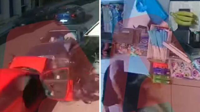 Σοκ στη Ναύπακτο: Μητέρα με το παιδί στην αγκαλιά βούτηξαν σε σούπερ μάρκετ για να αποφύγουν ΙΧ που ερχόταν καταπάνω τους (Βίντεο)
