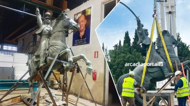 Τρίπολη: Επέστρεψε στην πλατεία Άρεως ο ανδριάντας του Θεόδωρου Κολοκοτρώνη - Υπήρχε σοβαρός κίνδυνος πτώσης του μνημείου, λέει ο δήμαρχος στο parapolitika.gr
