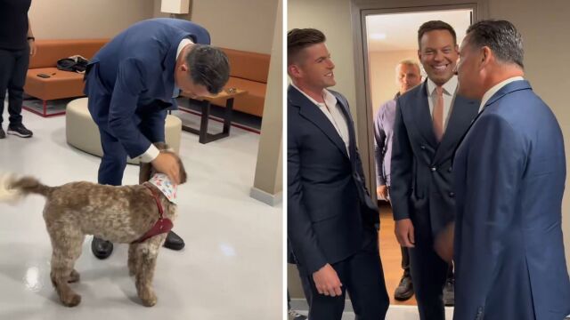 Το βίντεο του Γεωργιάδη από το backstage του debate με τον Κασσελάκη, ο διάλογος με τον Τάιλερ Μακμπέθ και… τα χάδια στη Φάρλυ