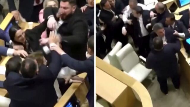 Σε… ρινγκ μετατράπηκε το Κοινοβούλιο στη Γεωργία: Άγριος καβγάς και ξύλο μεταξύ βουλευτών (Βίντεο)