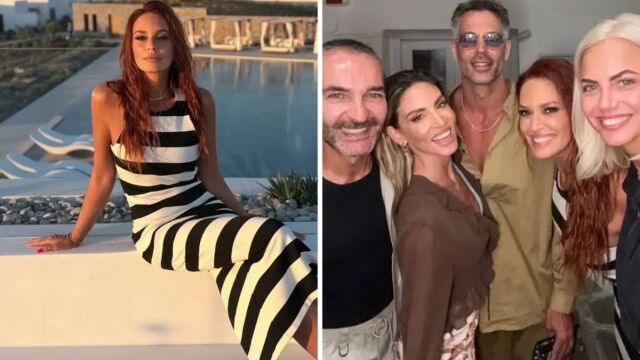 Σίσσυ Χρηστίδου: Η φωτογραφία με Οικονομάκου και Τσερέλα στην Πάρο μετά το τέλος των εορτασμών (Εικόνα)