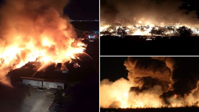 Φωτιά στη Λάρισα: Οριοθετήθηκε η πυρκαγιά στην επιχείρηση ανακύκλωσης στο Ομορφοχώρι - Εκρήξεις κατά τη διάρκεια της νύχτας (Βίντεο)
