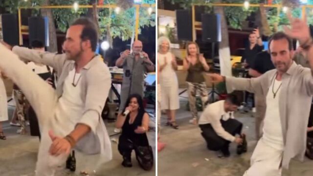 Πάνος Μουζουράκης: Το ζεϊμπέκικο στη βάφτιση του γιου του Πέτρου Κουσουλού που έγινε viral (Βίντεο)