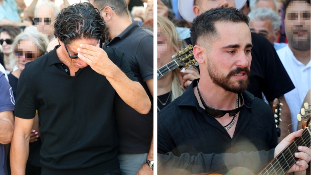Νίκος Καλογερόπουλος: Συντετριμμένος ο γιος του, Ιάσονας, σπάραξε ο Πάνος Βλάχος - Βαρύ το κλίμα στην πολιτική κηδεία του (Εικόνες)