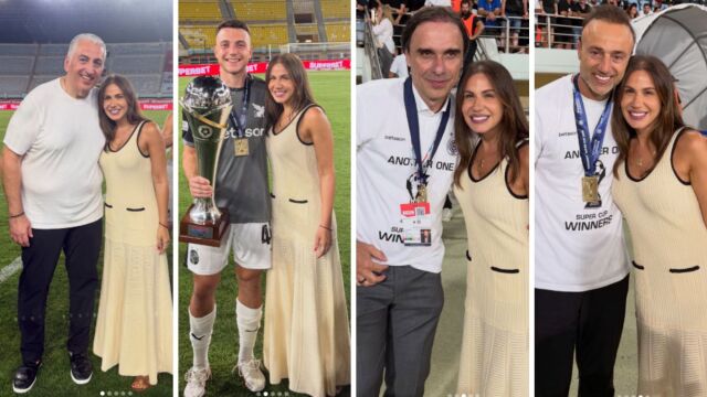 Ελένη Βατσινά: Πανηγύρισε το Super Cup του ΟΦΗ μέσα στο Παγκρήτιο (Εικόνες & Βίντεο)