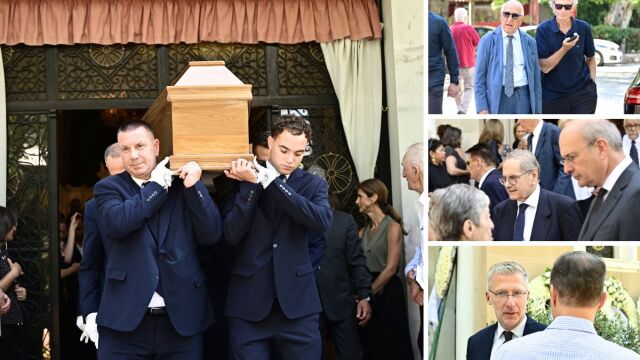 Το τελευταίο αντίο στον Στέφανο Μάνο - Ποιοι έδωσαν το παρών (Εικόνες & Βίντεο)