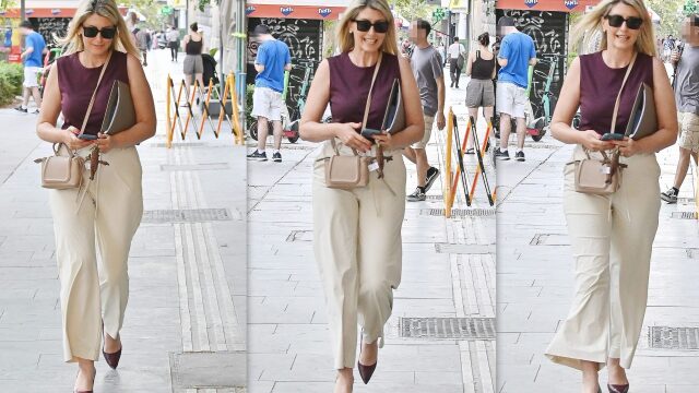 Σία Κοσιώνη: Χαλαρές στιγμές στο κέντρο της Αθήνας πριν την τηλεοπτική της πρεμιέρα στον ΑΝΤ1 (Εικόνες)