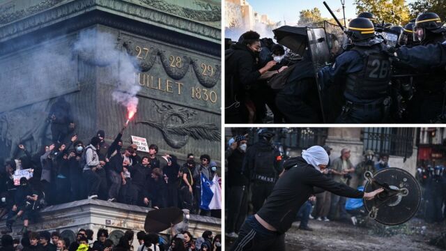 Σκηνές χάους στη Γαλλία: Νέα εξέγερση μαθητών στη Βαστίλη για την παιδεία, πετροπόλεμος με αστυνομικούς και δακρυγόνα (Εικόνες & Βίντεο)