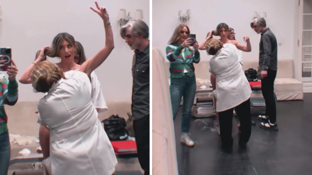 Αθηνά Οικονομάκου: Πρόβα νυφικού λίγο πριν τον γάμο με τον Μπρούνο Τσερέλα - Οι εικόνες από το ατελιέ