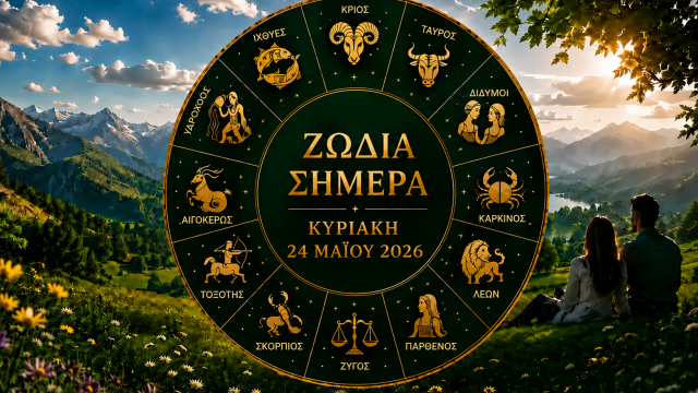 Ζώδια σήμερα Κυριακή 24 Μαΐου 2026: Ημέρα συναισθηματικών ξεκαθαρισμάτων, δυνατών αποφάσεων και απρόβλεπτων εξελίξεων