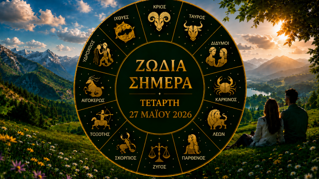 Ζώδια σήμερα, Τετάρτη 27 Μαΐου 2026: Η Σελήνη αλλάζει το κλίμα, οι σκέψεις βαθαίνουν και οι σχέσεις ζητούν αλήθεια