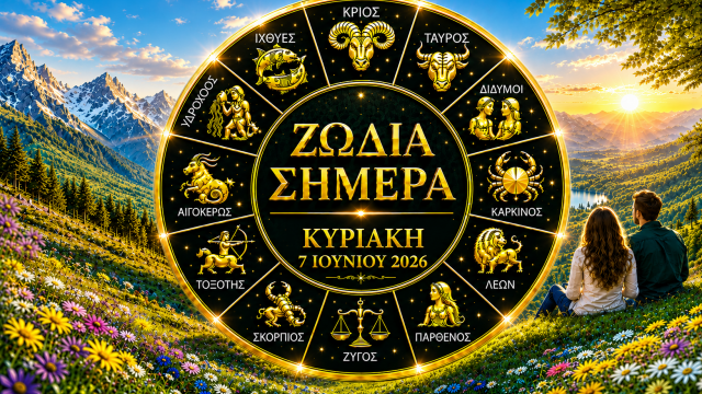 Ζώδια σήμερα, Κυριακή 7 Ιουνίου 2026: Η Σελήνη στους Ιχθύες φέρνει αποκαλύψεις, συναισθηματικά ξεκαθαρίσματα και αποφάσεις που αλλάζουν πορεία
