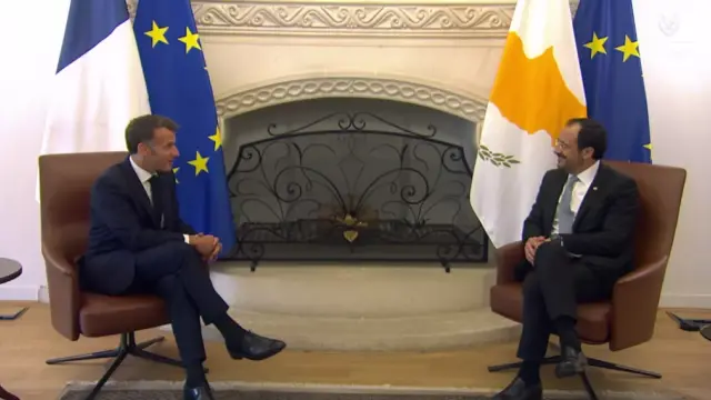 Συνάντηση Μακρόν  Χριστοδουλίδη στην Κύπρο: 