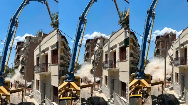 Πετράλωνα: Καρέ καρέ η κατάρρευση της πολυκατοικίας - Φωτογραφίες με το κτίριο να παίρνει κλίση και να πέφτει